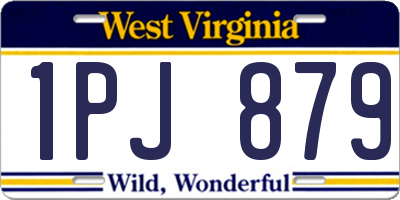 WV license plate 1PJ879