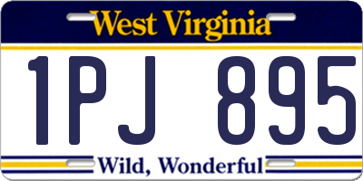 WV license plate 1PJ895
