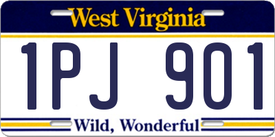 WV license plate 1PJ901