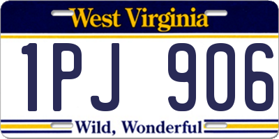 WV license plate 1PJ906