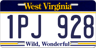 WV license plate 1PJ928