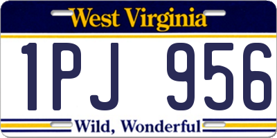 WV license plate 1PJ956