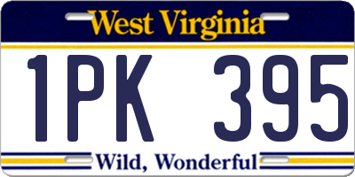 WV license plate 1PK395