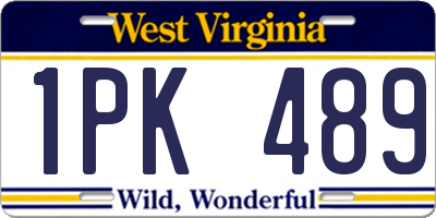WV license plate 1PK489