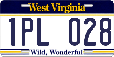 WV license plate 1PL028