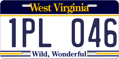 WV license plate 1PL046
