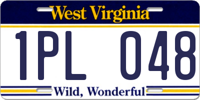 WV license plate 1PL048