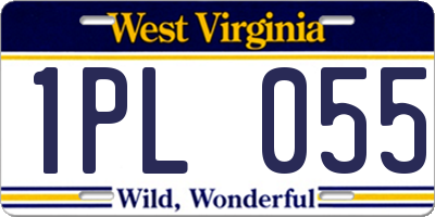 WV license plate 1PL055