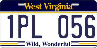 WV license plate 1PL056