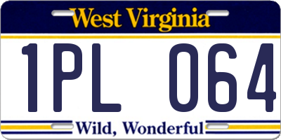 WV license plate 1PL064