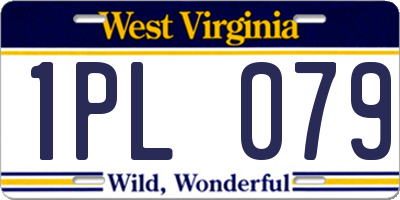 WV license plate 1PL079