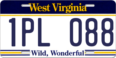 WV license plate 1PL088
