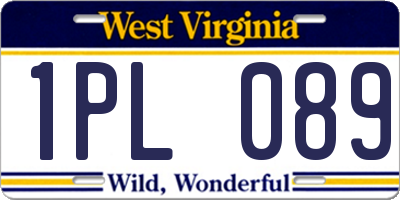 WV license plate 1PL089