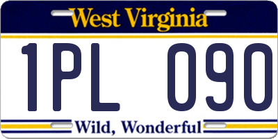 WV license plate 1PL090