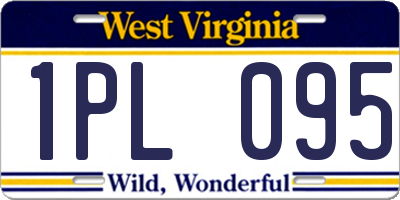 WV license plate 1PL095