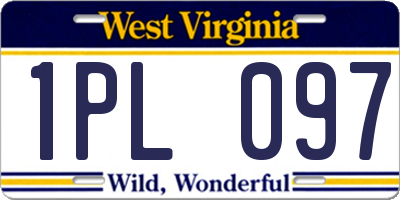 WV license plate 1PL097