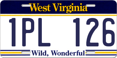 WV license plate 1PL126