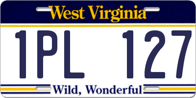 WV license plate 1PL127