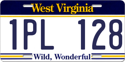 WV license plate 1PL128