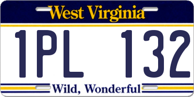 WV license plate 1PL132