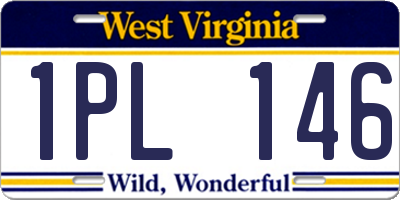 WV license plate 1PL146