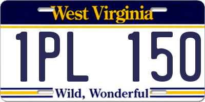 WV license plate 1PL150