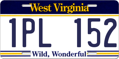 WV license plate 1PL152