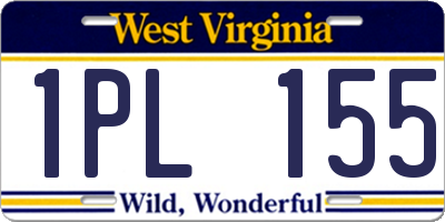 WV license plate 1PL155