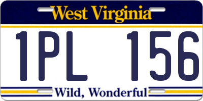 WV license plate 1PL156