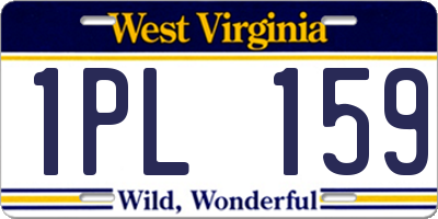 WV license plate 1PL159