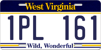 WV license plate 1PL161