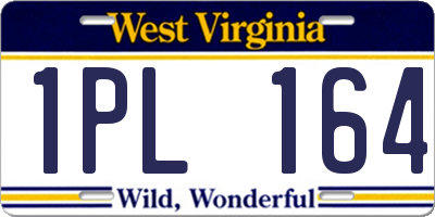 WV license plate 1PL164