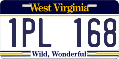 WV license plate 1PL168