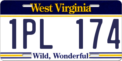 WV license plate 1PL174