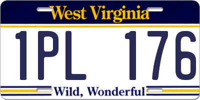 WV license plate 1PL176