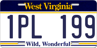 WV license plate 1PL199