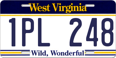 WV license plate 1PL248