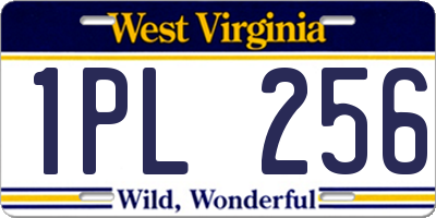 WV license plate 1PL256