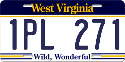 WV license plate 1PL271
