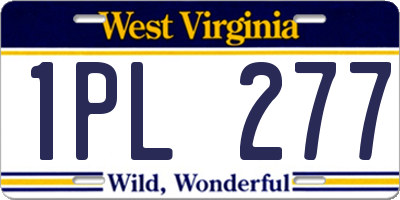 WV license plate 1PL277