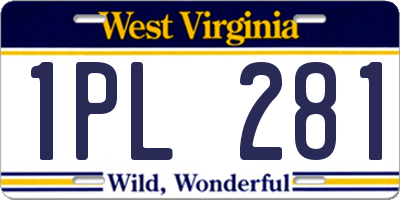 WV license plate 1PL281