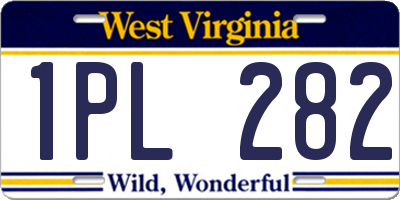 WV license plate 1PL282