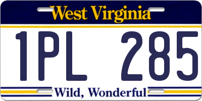WV license plate 1PL285