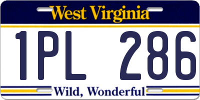 WV license plate 1PL286