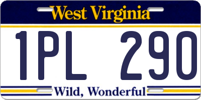WV license plate 1PL290