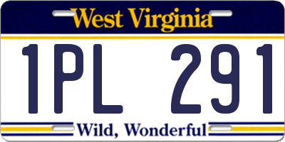 WV license plate 1PL291