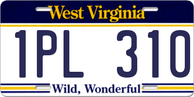 WV license plate 1PL310