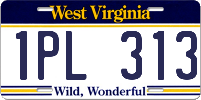 WV license plate 1PL313