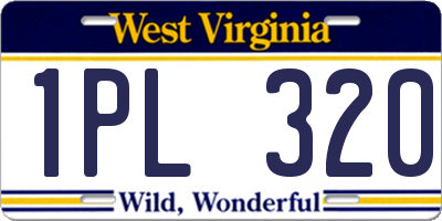 WV license plate 1PL320