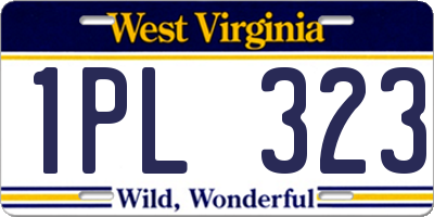 WV license plate 1PL323